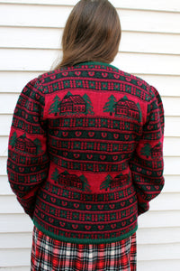 The Eagles Eye Wool Country Home & Hearts Vintage Sweater M