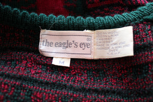 The Eagles Eye Wool Country Home & Hearts Vintage Sweater M