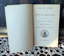 Load image into Gallery viewer, City Charter and Ordinances Bangor 1878 Burr &amp; Robinson Bangor ME