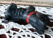Load image into Gallery viewer, Vintage Metal Scottie Dog Figurine Paperweight Black Red Collar