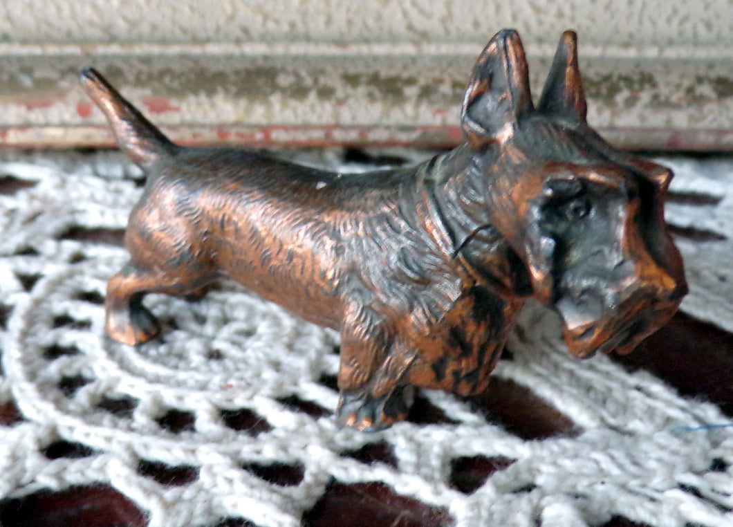 Jennings  Brothers Antique Scottie Dog Figurine Metal