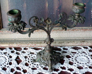 Vintage Goth Art Nouveau Style Candle Holder Floral