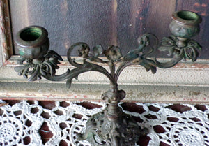 Vintage Goth Art Nouveau Style Candle Holder Floral