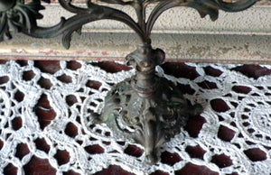Vintage Goth Art Nouveau Style Candle Holder Floral
