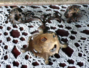 Vintage Goth Art Nouveau Style Candle Holder Floral