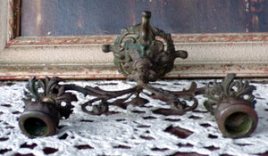Vintage Goth Art Nouveau Style Candle Holder Floral