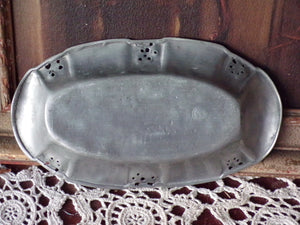 Vintage Floral Pewter Tray GOMIL 97% Portugal