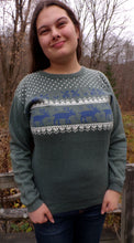 Load image into Gallery viewer, Vintage Soft Moose &amp; Hearts Ski Sweatshirt M Woman&#39;s