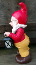 Load image into Gallery viewer, Vintage 1994 ART LINE Garden Gnome With Lantern Hard Plastic