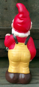 Vintage 1994 ART LINE Garden Gnome With Lantern Hard Plastic