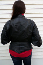 Load image into Gallery viewer, Vintage Wilsons Cropped Black Leather Biker Jacket XL Zip Out Lining Woman&#39;s