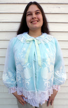 Load image into Gallery viewer, Vintage Odette Barsa Floral Lace Bed Jacket Robe