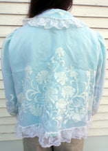 Load image into Gallery viewer, Vintage Odette Barsa Floral Lace Bed Jacket Robe