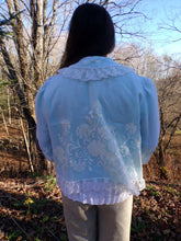 Load image into Gallery viewer, Vintage Odette Barsa Floral Lace Bed Jacket Robe