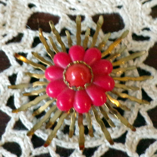 Vintage Art Deco Floral Sunburst Spray