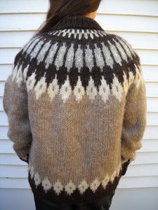Vintage HILDA Nordic Ski Wool Sweater Men's L