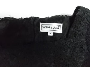 VTG Victor Costa Shell Black Top Applique 8