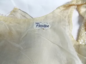 Regalia Vintage Sequin Beaded Rhinestone Top Shell M