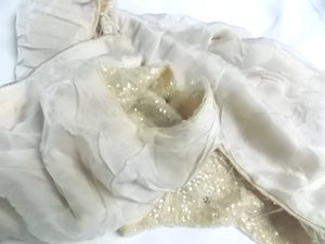 Regalia Vintage Sequin Beaded Rhinestone Top Shell M