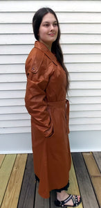 NOS Vintage Brown Trench Coat Rain Coat 16 Water Repellent