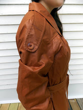 Load image into Gallery viewer, NOS Vintage Brown Trench Coat Rain Coat 16 Water Repellent