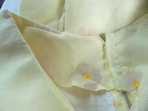 NOS Vintage 60's flocked Floral Sundress 18 1/2