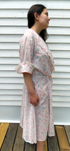 Load image into Gallery viewer, Vintage CHERRIES Campus Girl Robe Pink &amp; Blue Semi Sheer