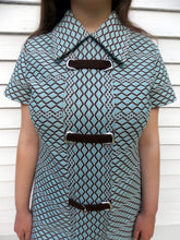 Load image into Gallery viewer, Vintage R &amp; K Buckle Knit Abstract Mod Dress L
