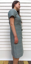 Load image into Gallery viewer, Vintage R &amp; K Buckle Knit Abstract Mod Dress L