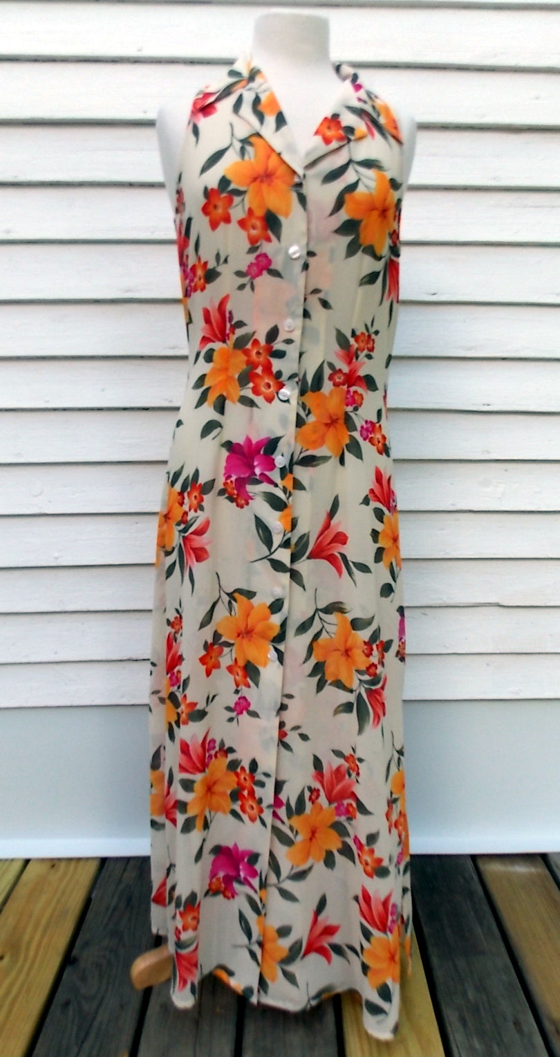 Vintage Victoria's Secret Sheer Floral Summer Dress S