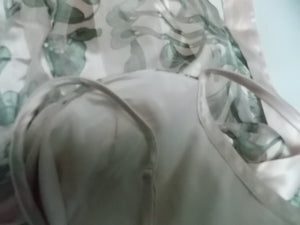 Vintage Silk ARDEN B Party Prom Dress 2 Floral print Pink silver gray