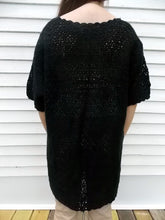 Load image into Gallery viewer, Vintage Diane Von Furstenberg Hand Crocheted Sweater Black XL