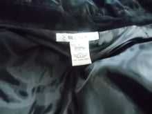 Load image into Gallery viewer, Bill Blass Used Black Velvet Coat Jacket Ruffle Sleeve L