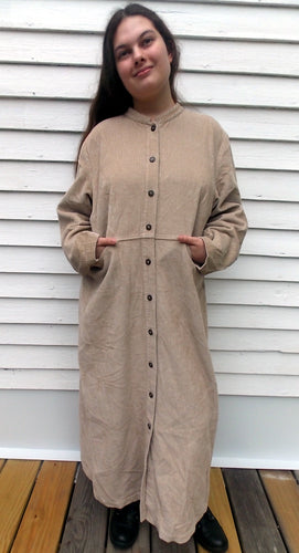 Orvis Corduroy Jumper Dress Large Womans Beige Tagged