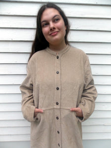 Orvis Corduroy Jumper Dress Large Womans Beige Tagged