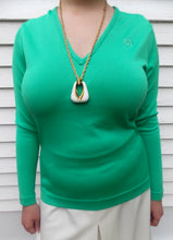 Load image into Gallery viewer, Vintage Givenchy Sport Green Sweater V-Neck 36