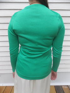 Vintage Givenchy Sport Green Sweater V-Neck 36
