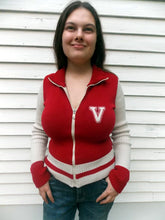 Load image into Gallery viewer, Vintage Letterman Zip From Sweater Jacket S