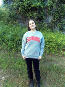 Russell Browning Athletic Sweatshirt S Gray & Red