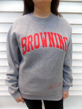 Load image into Gallery viewer, Russell Browning Athletic Sweatshirt S Gray &amp; Red