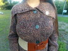 Load image into Gallery viewer, Vintage Scotland Wool Cowichan Cardigan Sweater L