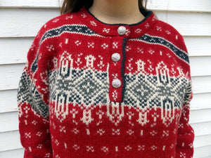 Vintage L.L. Bean Nordic Holiday Sweater Large