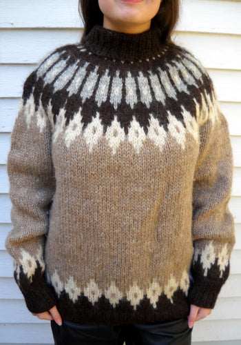 Vintage HILDA Nordic Ski Wool Sweater Men's L