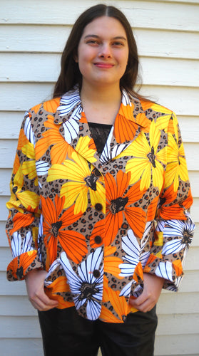 Herve Benard by Benard Holtzman Used Flower Blazer 16