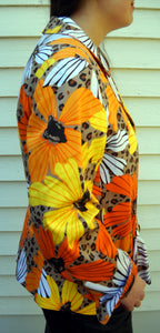 Herve Benard by Benard Holtzman Used Flower Blazer 16