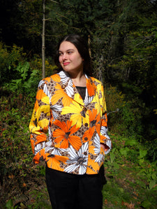 Herve Benard by Benard Holtzman Used Flower Blazer 16