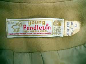 Vintage Young Pendleton Wool Blazer 11/12 Beige