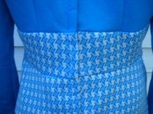 Load image into Gallery viewer, 60&#39;s 70&#39;s Blue Hippie Abstract Vintage Dress S