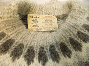 Vintage Hilda  Wool Nordic Sweater M Pullover brown