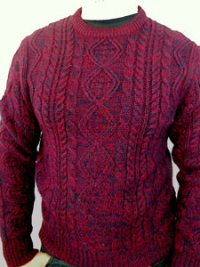 Vintage Lord & Taylor Wool Mens Sweater Cable Knit Medium
